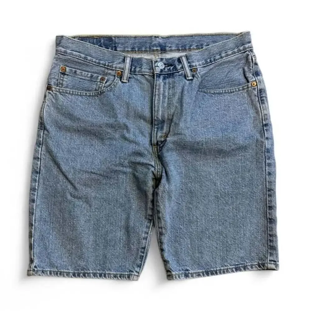 Levi's 505 Cut-Off Denim Shorts Jorts Light Wash Size 34